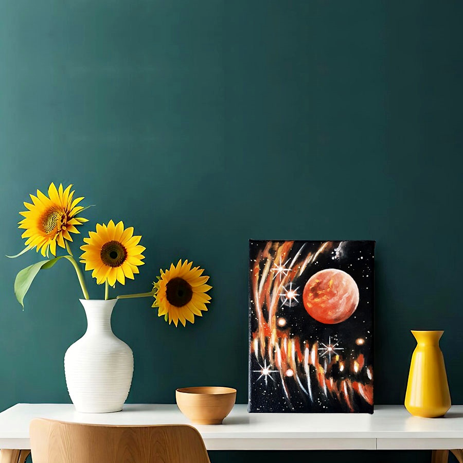 Orange space corner I - Original