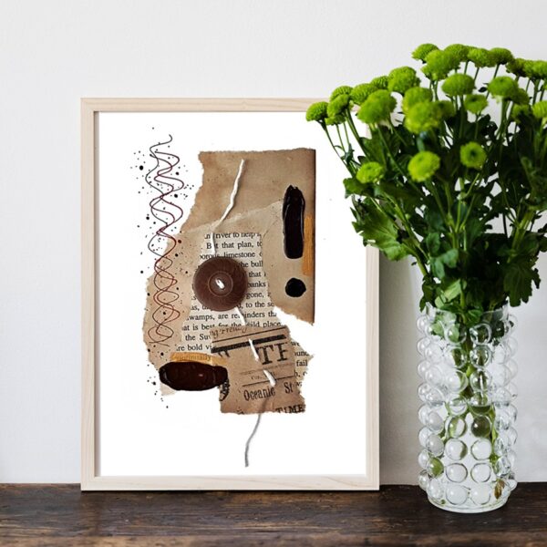 Carte Collage et recyclage