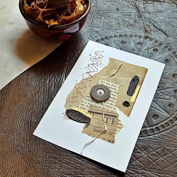 Carte Collage et recyclage