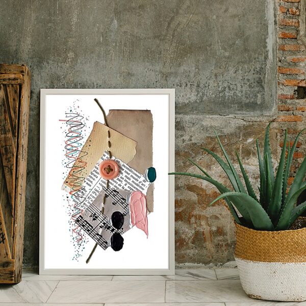Carte Collage et recyclage