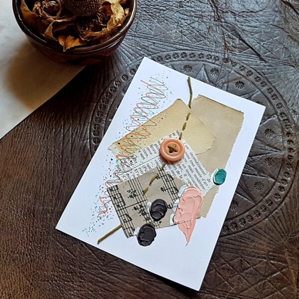 Carte Collage et recyclage