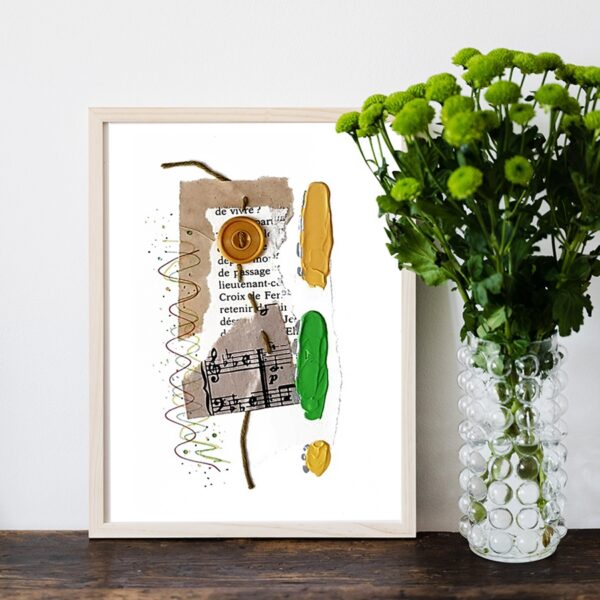 Carte Collage et recyclage