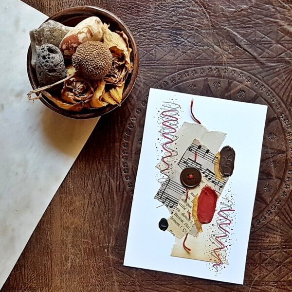 Carte Collage et recyclage