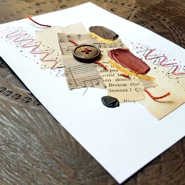 Carte Collage et recyclage