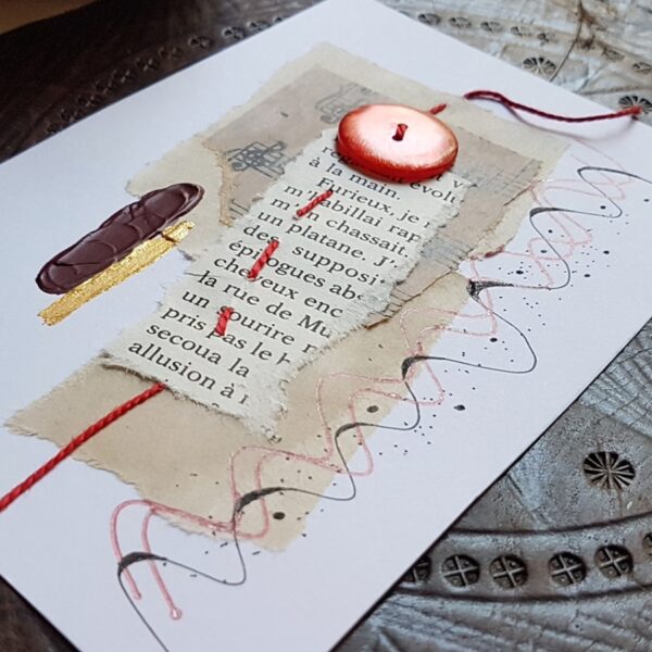 Carte Collage et recyclage