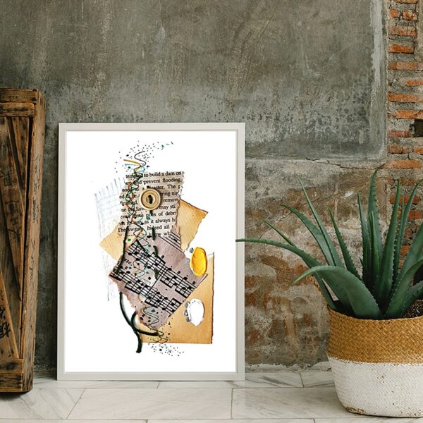 Carte Collage et recyclage