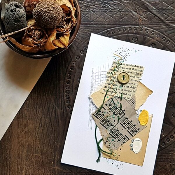 Carte Collage et recyclage
