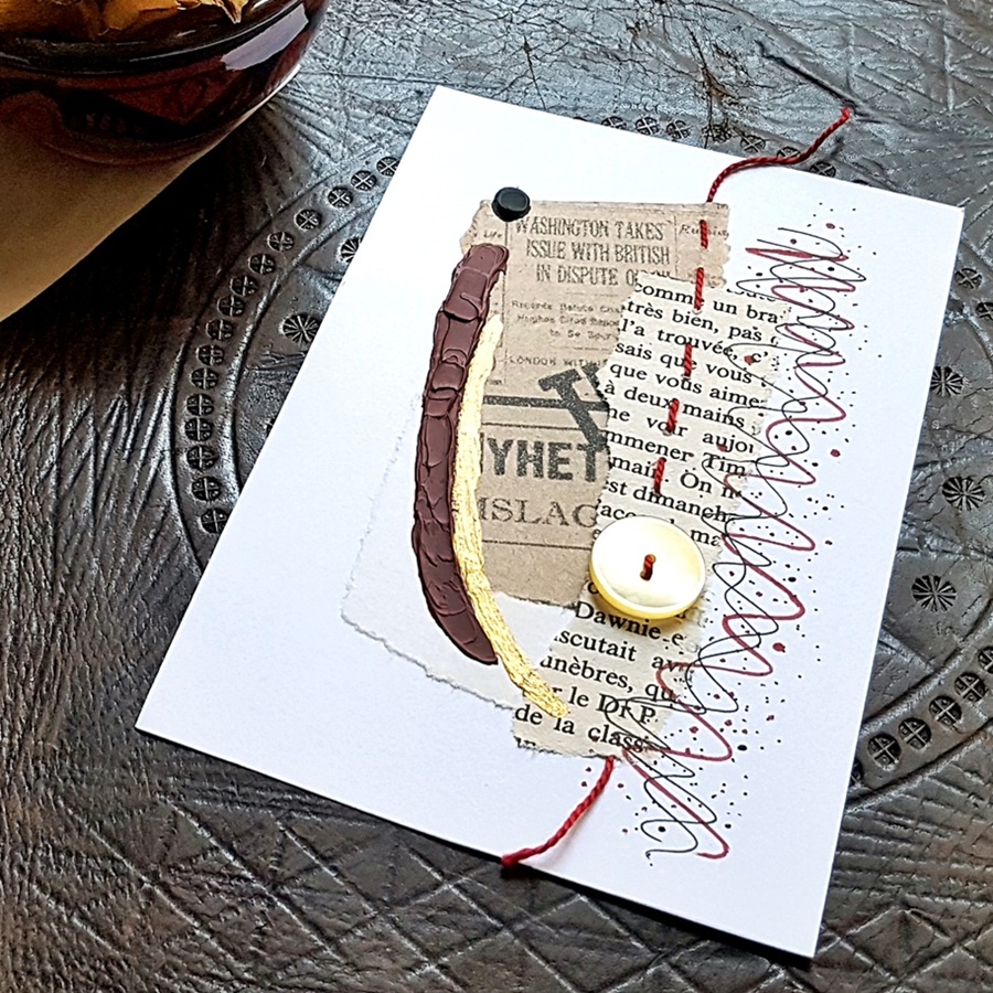 Carte Collage et recyclage